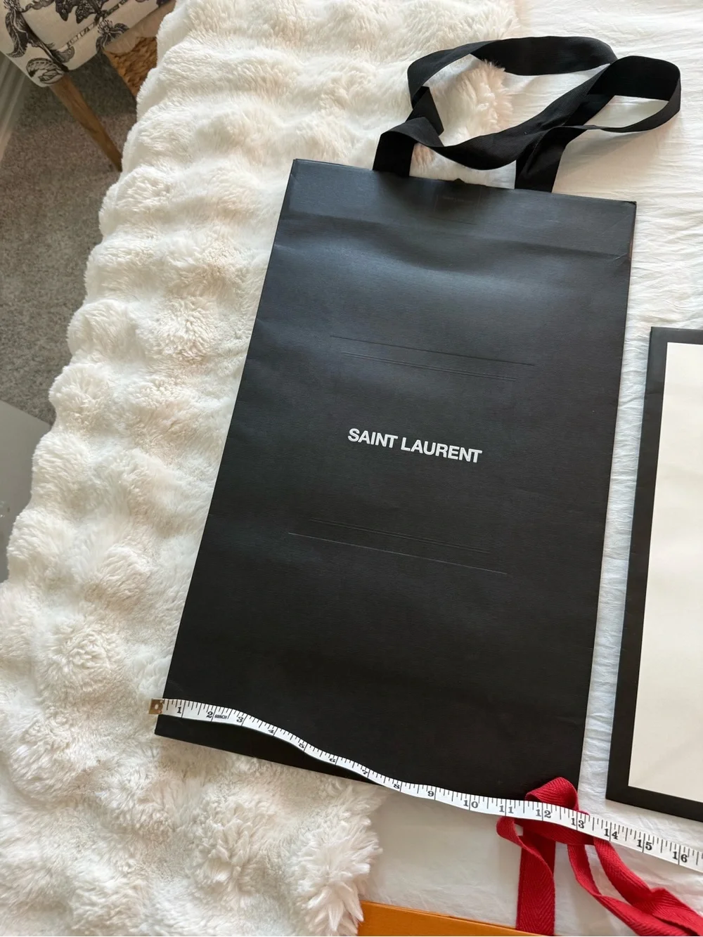 Lot of Designer gift bags: LV limited edition, two Gucci and one YSL